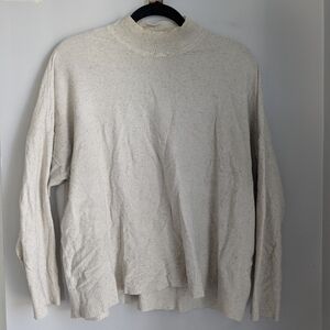 Speckled Beige Mockneck Layering Sweater